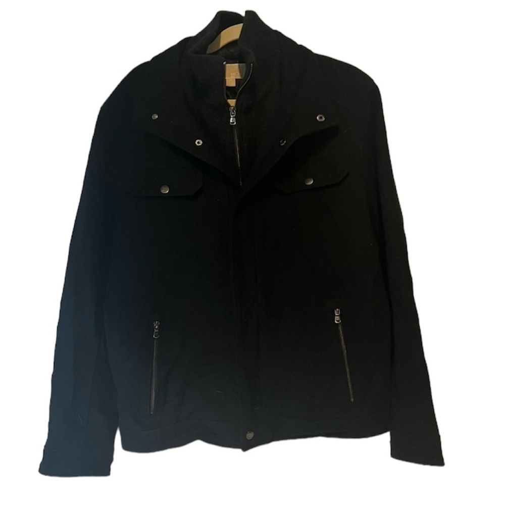 Michael Kors Wool Peacoat mens black size medium